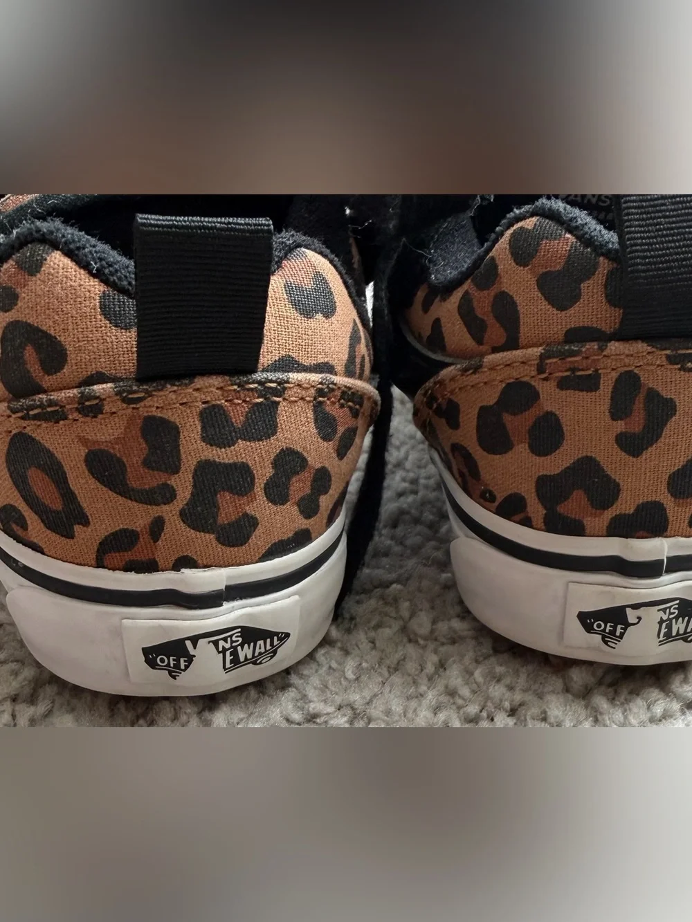 Vans Kids Leopard Low-Top Sneakers - Brown & Black size 1 little kids